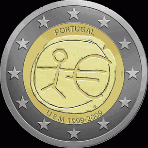 Portugal 2 euro 2009 10 jaar EMU UNC